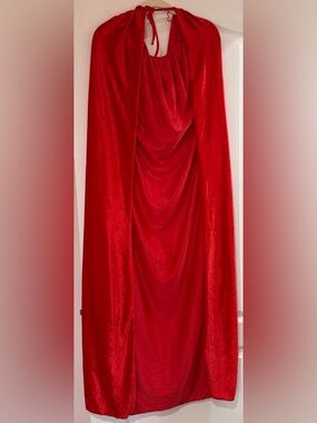 Red Velvet Hooded Cape